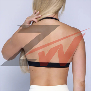 Soutien-gorge de sport longue coupe personnalisé à marque privée, style corset, haute couverture, crop top de gym rembourré push-up, fournisseur d'activewear - Product Image 2