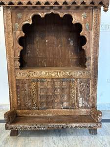 Templo de Madera Indio Antiguo Vintage para Decoración del Hogar, Altar, Santuario Hindú, para Regalos de Inauguración de Casa / Marcos para Espejos - Product Image 5