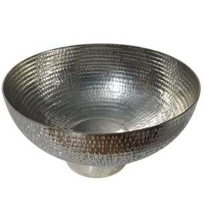 ชามสแตนเลสทรงสูงแบบมีฐานลายตอกสีเงินพรีเมียม สำหรับใส่ขนม ช็อกโกแลต อินทผลัม ปลอดสารพิษ - Product Image 3