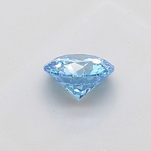 Diamant bleu rond fantaisie de 0,51 ct, clarté VS2, taille idéale, diamant bleu de luxe certifié - Product Image 4
