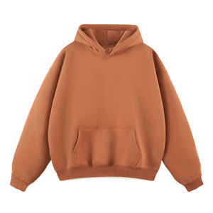 <b>Men's</b> Oversized Hooded Sweatshirt Solid Color Fleece Casual <b>Pullover</b> Hoodie Autumn Knitted Pocket Design Regular Fit - Product Image 1