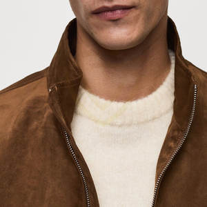 Veste en cuir suédé véritable pour homme à vendre, style classique et durable, veste en cuir suédé d'hiver - Product Image 5