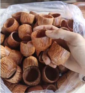 Tazas de Té Artesanales de Madera de Coco, Diseño Vintage con Grano Natural Único, Reutilizables y Sostenibles para Regalos Empresariales y Bebidas - Product Image 5