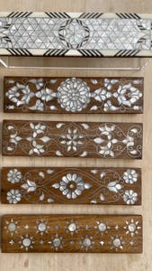 Caja de almacenamiento de acrílico con forma de rectángulo de alta calidad, caja de almacenamiento de exhibición de dulces de postre de madera perla madre - Product Image 6