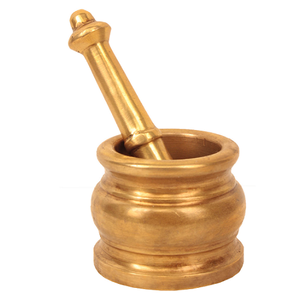 High Quality Brass Mortar And Pestle With Polish Finished For Manual <b>Coffee</b> And Spices <b>Grinder</b> Kitchenware Metal Imam Dasta - Product Image 6