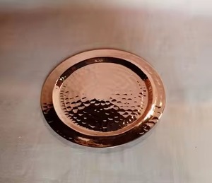 Assiette de Présentation en Cuivre Haut de Gamme – Base Décorative pour Assiettes de Dîner, Idéale pour Restaurants de Luxe, Hôtels et Réceptions de Mariage - Product Image 1