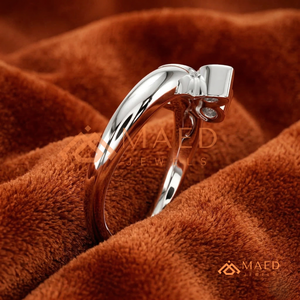 925 Sterling <b>Silver</b> Minimalist 3-Stone Bezel <b>Set</b> <b>Ring</b> Moissanite & Lab-Grown Diamond Cluster Engagement <b>Ring</b> - Product Image 4