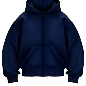 Sudadera con Capucha Funcional de Forro Polar de Alta Calidad para Hombre, Personalizable, de Color Sólido, con Media Máscara, Sudadera con Capucha Estilo Ninja Personalizada - Product Image 3