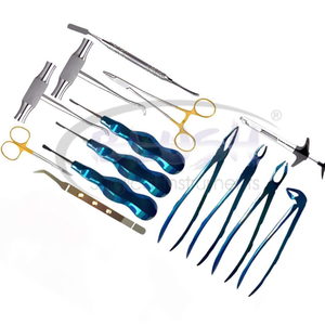 12-Piece Stainless Steel Manual Dental Extraction Forceps Kit Ergonomic Grip CE Certified Surgical Instruments By <b>Blush</b> Surgical - Product Image 3