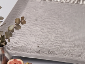 Plateau de service multifonctionnel moderne en métal, forme carrée, style vintage, pour hôtels, cuisines, restaurants, finition couleur argent - Product Image 6