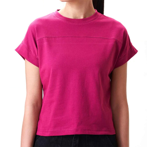 Camisetas de color rosa oscuro recién llegadas para adultos, talla grande, transpirables, antiencogimiento, estilo urbano, camiseta de verano para mujer - Product Image 4