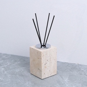 Premium marble cylinder <b>reed</b> <b>diffuser</b> holder natural stone aroma <b>diffuser</b> container luxury home decor minimalist fragrance hold - Product Image 3