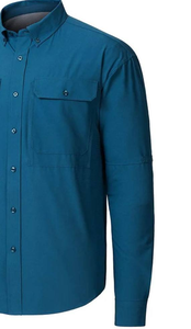 Chemise de pêche durable pour homme, boutonnée, manches longues, respirante, protection UV, équipement de plein air, fournisseur OEM - Product Image 3