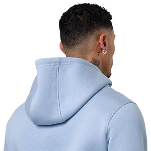 Sweat à capuche décontracté en polaire bleu ciel pour homme, à manches longues, style athlétique, idéal pour la gym - Product Image 4