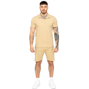 Ensembles décontractés d'été pour hommes de qualité supérieure, confortables et respirants, en fibres de bambou 100%, polos et shorts à prix raisonnable - Product Image 1