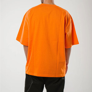 T-shirt décontracté surdimensionné pour homme en coton épais, coupe décontractée, style streetwear, faible MOQ, fournisseur en gros - Product Image 3