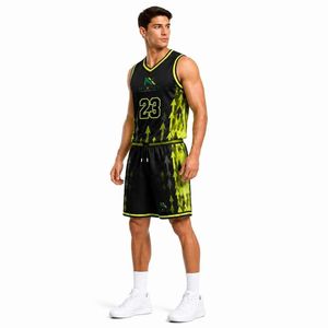Conjunto de Uniforme de Baloncesto Personalizado para Hombre con Diseño de Flecha Ascendente, Jersey de Malla Sublimado, Pantalones Cortos, Ropa Deportiva de Equipo, Kit de Equipamiento para Juego, Venta OEM Profesional - Product Image 2
