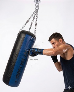 Saco de boxeo de arena para Muay Thai, sacos de golpeo rellenos para boxeo, saco de boxeo pesado vintage, saco de kick boxing de cuero personalizado para gimnasio, PVC, unidades. - Product Image 1