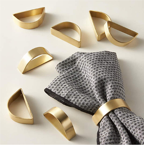 Anillos de Servilleta de Latón con Diseño Martillado para Acción de Gracias, Porta Servilletas para Mesa de Comedor y Decoración del Hogar - Product Image 4