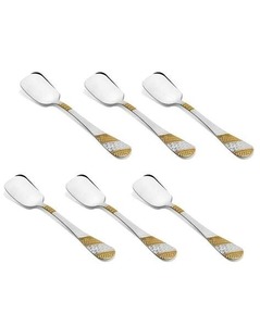PVD Coating Metal Cutlery Set Serving Spoon Dining Spoon Salad Spoon Set Elegant <b>Kitchen</b> Tableware <b>Decorative</b> <b>Item</b> - Product Image 6