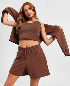 Short de motard respirant pour femme taille haute avec tissu en toile de ceinture pour l'entraînement, le yoga-Vente en gros en vrac - Product Image 5