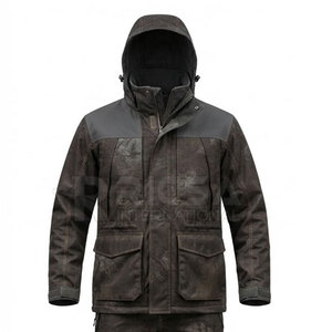 Ensemble imperméable de chasse d'hiver, veste et pantalon respirants en polyester/nylon, équipement de protection contre le vent pour la randonnée et le camping - Product Image 4