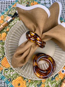 Anneaux de serviette en résine faits à la main, style chaîne |   Porte-serviettes au design moderne et interconnecté |   Disponible en plusieurs couleurs et finitions OEM ODM - Product Image 5