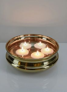 Bol à bougie en métal antique pour l'éclairage par les bougies dans la décoration traditionnelle de la maison et les célébrations des festivals culturels - Product Image 6