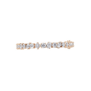 Pulsera de compromiso y boda Aarinya para mujer, con diamantes cultivados en laboratorio, chapada en oro de 14K, corte clásico alternado de pera, princesa y ovalado. - Product Image 2