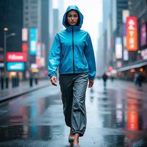 Premium Quality & Breathable <b>Waterproof</b> Jacket & Trouser <b>Set</b> With Elastic Waist Lightweight Rain Suit & Jacket For Unisex - Product Image 5