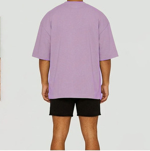 เสื้อยืดโอเวอร์ไซส์สีดำ ระบายอากาศได้ดี แขนสั้น สำหรับผู้ชาย ผ้าฝ้ายหนา 220 กรัม บริการ OEM ขายส่ง เสื้อยืดวินเทจสั่งทำพิเศษ - Product Image 5