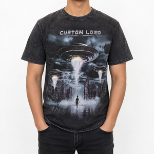 เสื้อยืดโอเวอร์ไซส์ลายกราฟิกสุดฮิต ผ้าคอตตอนพรีเมียมเนื้อหนา พิมพ์ลาย DTG แนวสเปซ แคชชวล สตรีทแวร์ - Product Image 2