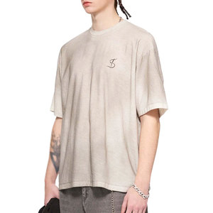 Camiseta de hombre de corte ajustado con efecto desgastado por el sol, fabricada en fábrica al por mayor, la más vendida, de secado rápido, para adultos. - Product Image 2