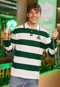 Chemises polo pour hommes pour la Saint-Patrick, chemise classique irlandaise à manches longues et col (S-3XL) - Product Image 3