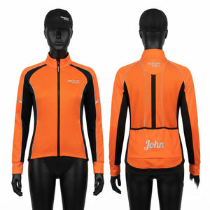 Sweat à capuche unisexe pour le cyclisme, 220 GSM, polyester/rayonne, séchage rapide, écologique, imperméable, respirant, polaire, avec bordure réfléchissante, thermique - Product Image 1
