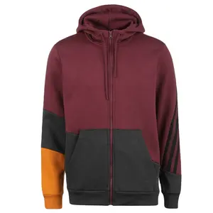 Men's Midweight Cotton Fleece Pullover Hoodies Sweatpant Casual Color Block jogger Hooded Sweatshirt with Pocket