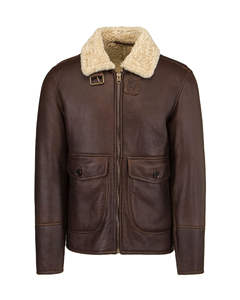 Veste d'hiver vintage en cuir véritable pour homme, haute qualité, col montant personnalisé, style urbain, imperméable, respirante et coupe-vent - Product Image 1