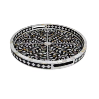 Plateau classique fait main avec incrustation de moppes pour cuisine, maison, hôtel par HF CRAFTS