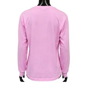 Camiseta Rosa de Manga Larga para Mujer, Estampado Gráfico Informal, Top de Moda Urbana, Camiseta de Algodón, Ropa Elegante para Mujer, Venta al por Mayor - Product Image 5
