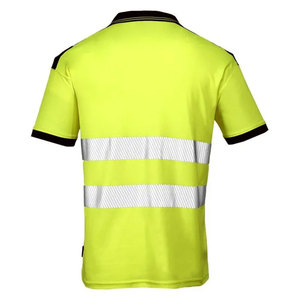 Chemises polo de travail haute visibilité sur mesure, manches courtes, pour les travailleurs du bâtiment. - Product Image 3