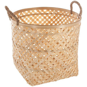 Cesta de Bambú Pequeña, Caja de Almacenamiento Tejida a Mano, Accesorios para el Hogar, Organizadores, Juego de Baño Pequeño, Contenedor de Alimentos Tejido - Product Image 4