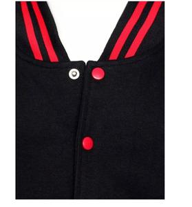 Chaqueta de béisbol de invierno de cuero de vaca y lana de alta calidad, con cuello alto, capucha, transpirable, tejida, estilo universitario, servicio OEM. - Product Image 5