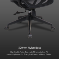 Nouvelle chaise de bureau ergonomique à dossier mi-haut en maille avec vérin à gaz de classe 3 – Chaise d'ordinateur