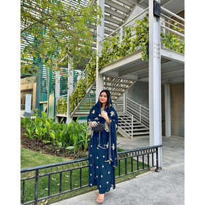 Salwar Kameez en polyester de créateur, tenue de soirée, haut et dupatta magnifiques, collection élégante Plazzo - Product Image 6