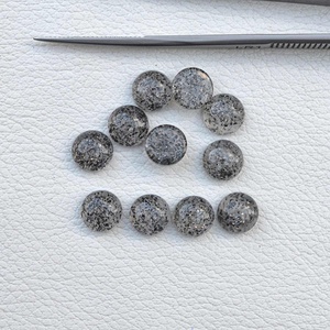 พลอยกันแดดสีดำธรรมชาติ10มม. ทรงโดมทรงกลมพลอย AAA อัญมณีหลวม2025 - Product Image 2