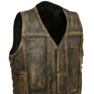 Fabricant professionnel, gilet en cuir pour homme, nouveau design, vente chaude, gilet en cuir de bonne qualité, disponible en différentes couleurs et tailles - Product Image 5
