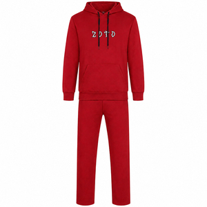 Cotton <b>Track</b> Suit <b>for</b> <b>Men</b> & Women Solid Color Running <b>Jacket</b> with Elastic Pants Gym Training 2 Piece Bulk Order - Product Image 1