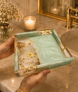 Distributeur de savon et porte-savon en résine de fournisseur indien pour salle de bain et décoration intérieure, disponible au meilleur prix du marché - Product Image 3