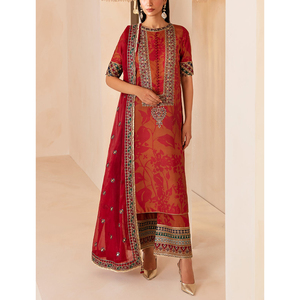 Nouvelles robes Salwar Kameez pakistanaises en tissu lawn pour femmes, brodées, tenues de soirée, prix de gros très attractif - Product Image 6