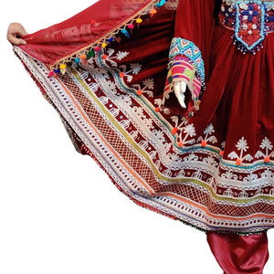 Vestido Afgano Kuchi Hecho a Mano, Tradicional, Bordado, de Terciopelo, para Mujer, Estilo Tribal, para Fiestas y Bodas, Talla Personalizada - Product Image 6